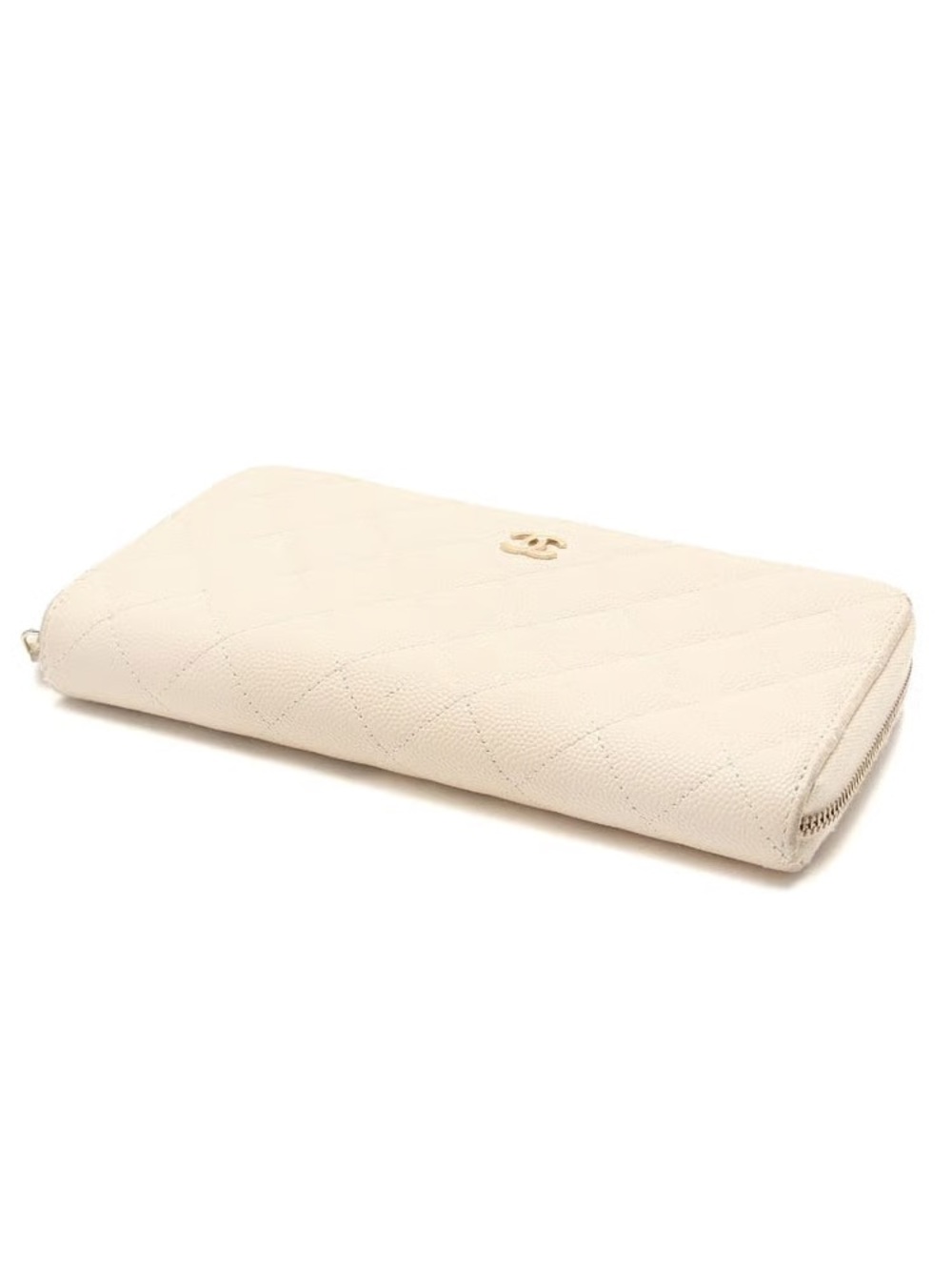 Chanel Coco Mark Caviar Long Wallet in Beige - Picture 4 of 9